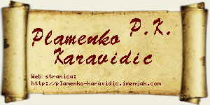 Plamenko Karavidić vizit kartica